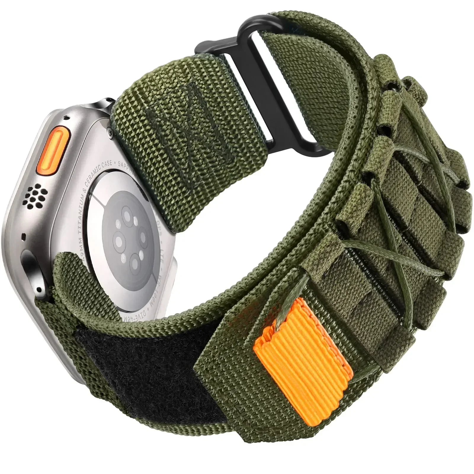 

Tactical Alpine Sports Strap for Apple Watch Band Series 8/7/6/5/4/ Ultra 2 49mm Nylon Strap Woven Design 42/44/45/38/40/41MM