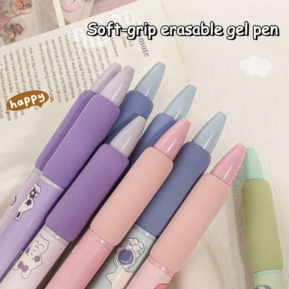 프레스 지울 수 있는 지우개 펜, 빠른 건조 쓰기 문구 젤 펜, 0.5mm 소프트 터치 그립 시험 전문 펜, 사무실 펜, 4 개