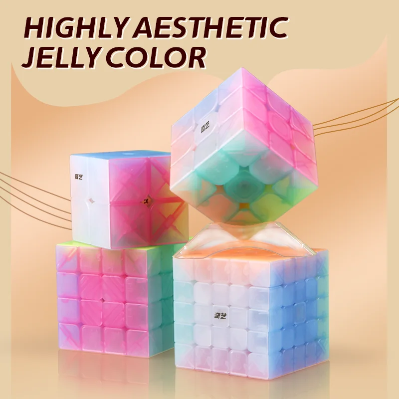 Jelly Color Cube Puzzle Toy Set - 5-in-1 Professional Magic Toy