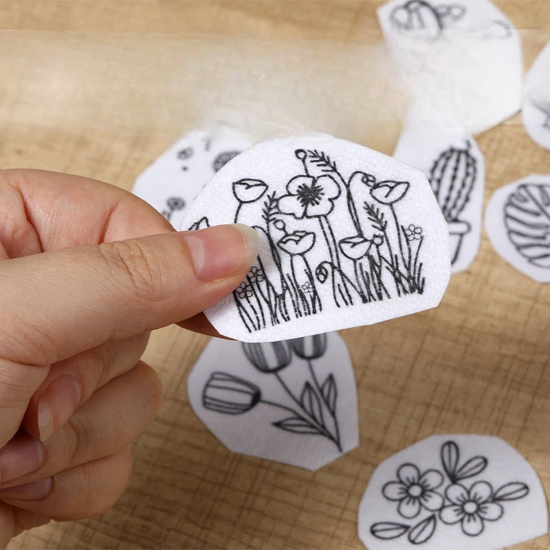 A variety of patterns embroidery cloth stickers hand embroidery DIY material bag hand live water soluble