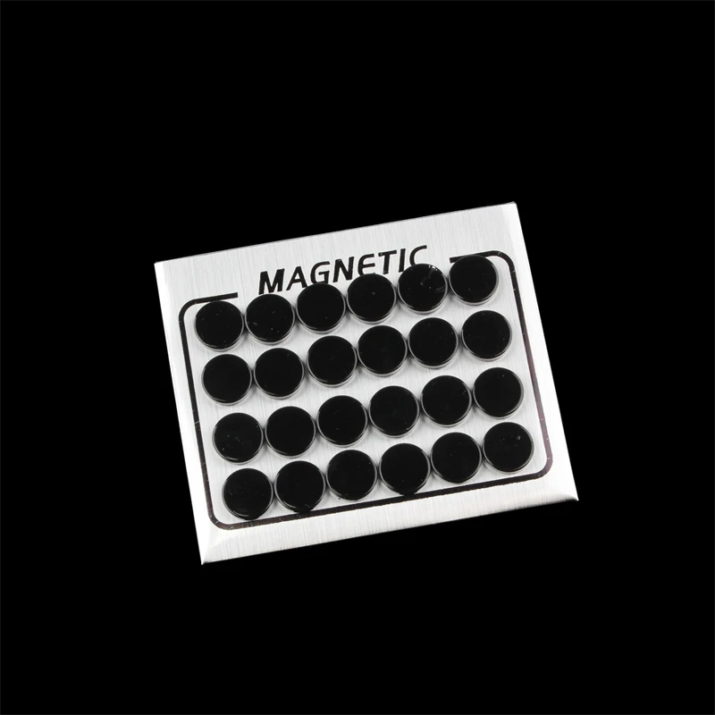 4 Paia di orecchini magnetici in acciaio inossidabile, unisex, placcati