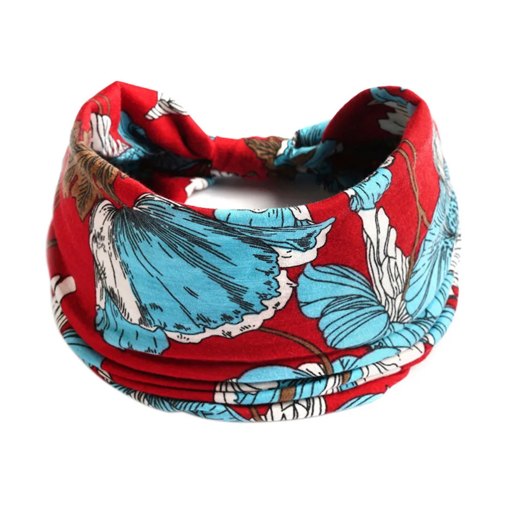 Neues böhmisches breites Stirnband für Damen, geknotet, Yoga-Hijab, gestreiftes Stirnband, elastisches Hijab-Stirnband, Haarschmuck – Detail 11