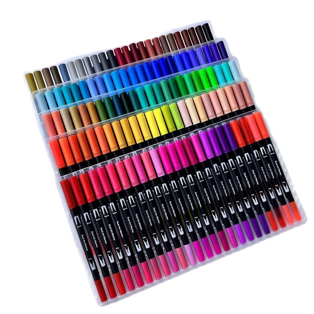 School Art Supplies Stationery  Brush Marker Pen Water Color - 12-100 Water  Color - Aliexpress