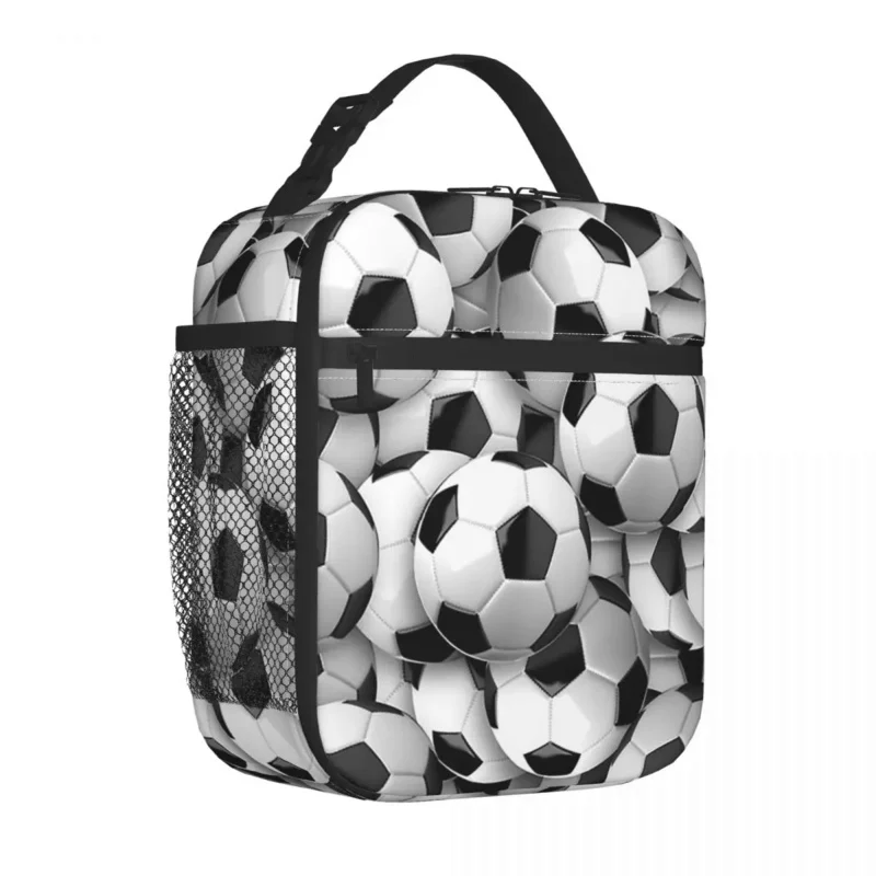 

Soccer Insulated Lunch Bags High Capacity Sport Lover Meal Container Cooler Bag Tote Lunch Box School Outdoor Girl Boy