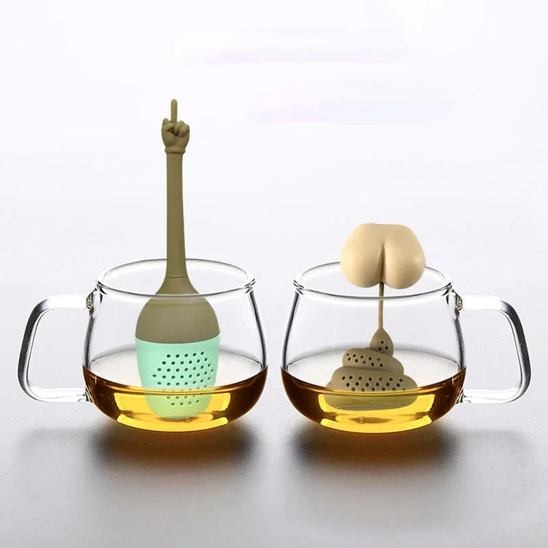 

Tea Infuser Reusable Silicone Inuser Creative Poop Shaped Funny Herbal Tea Bag Coffee Filter Diffuser Strainer Tea Accessories