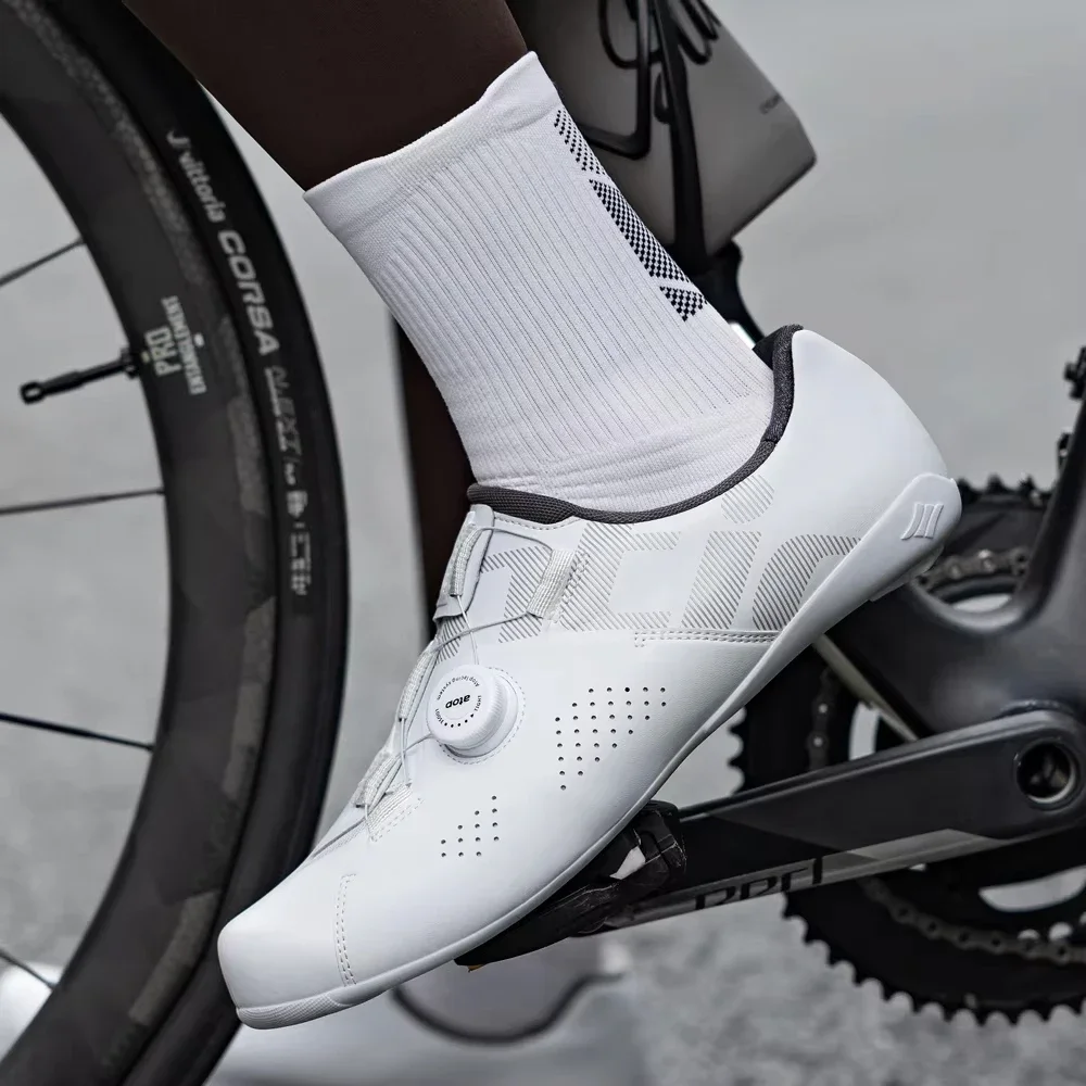 Santic Men's and Women's Lock Road Bike Shoes Outdoor Riding Cycling Shoes TPU Nylon Sole Adjustable Auto-Lock Bicycle Sneakers