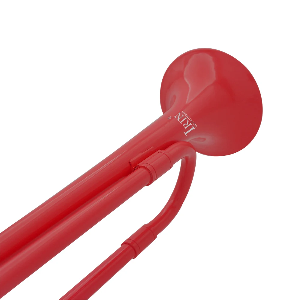 IRIN Bb Youth Trumpet ABS Red Young Pioneers Bugle Call Student Horn Kid Performance Beginner for Brass Musical Instrument