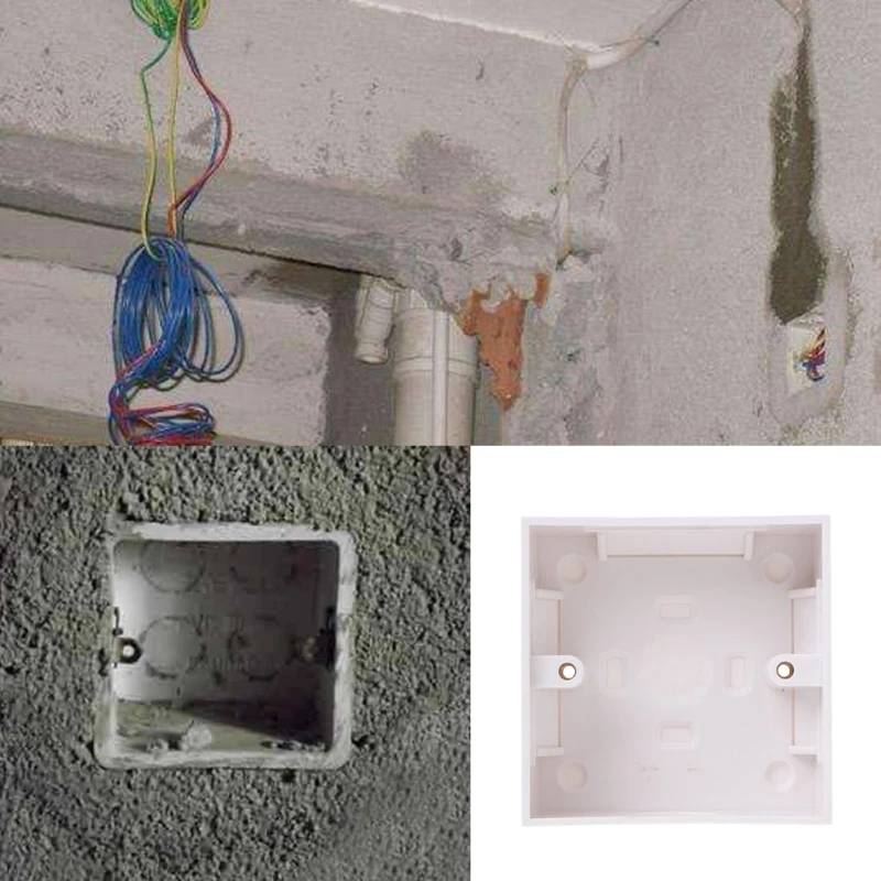 Montaggio Superficiale Scatola Posteriore Piastra A Muro Scatola Giunzione Scatola Presa Elettrica Gruppo Singolo
