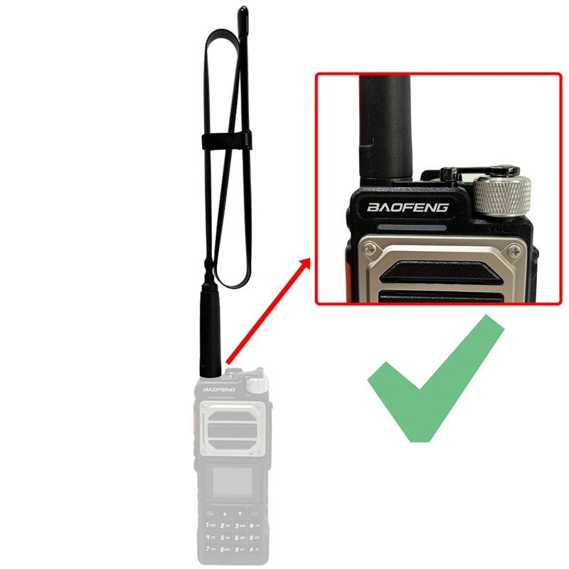 Walkie Talkie Foldable CS Tactical Antenna SMA-Female 108CM Long Range For BAOFENG UV5R 888S UV-82 10R UV16 Pro UV25 5RH K5 PLUS walkie talkie