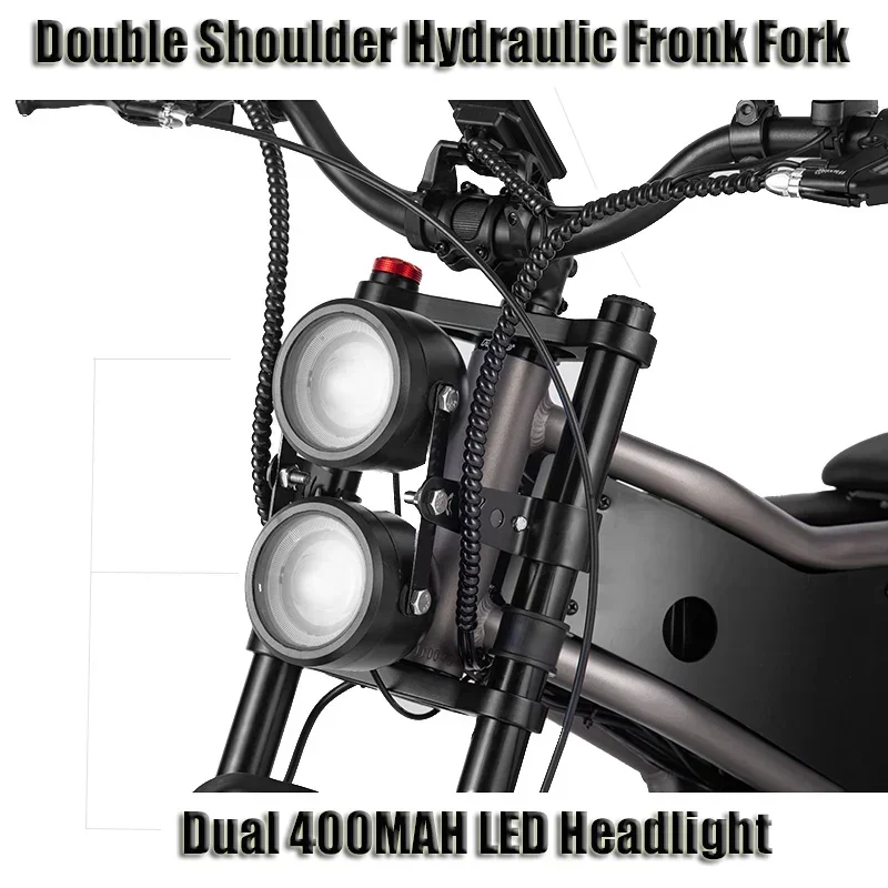 RANDRIDE DM711 Electric Bike 20 Inch Fat Tire BikeEU Warehouse Bicycle Dual Motor 2000W 20Ah Electric Dirt Bike Dual Disc Brakes S3438eb14f8ad46c3ae70158231c71d35C