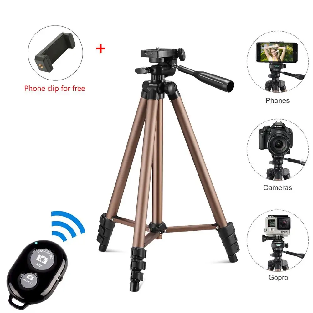 Tripé de Câmera para Smartphone Câmera Digital Stativ Protable Fotográfico Tripode Mini Tripé para Viagem Leve Suporte da Câmera