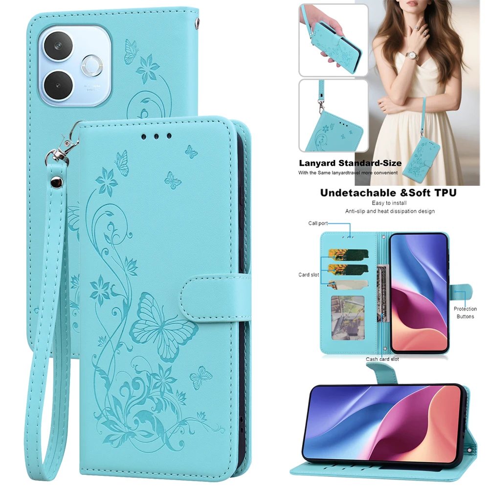 Elegant Leather Wallet Flip Phone Case