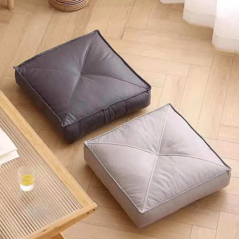 40x40cm 견고한 지지력 타타미 좌석 쿠션 15cm - 학생 책상/명상/요가 다용도용 세탁 가능한 커버 포함 바닥 푸프