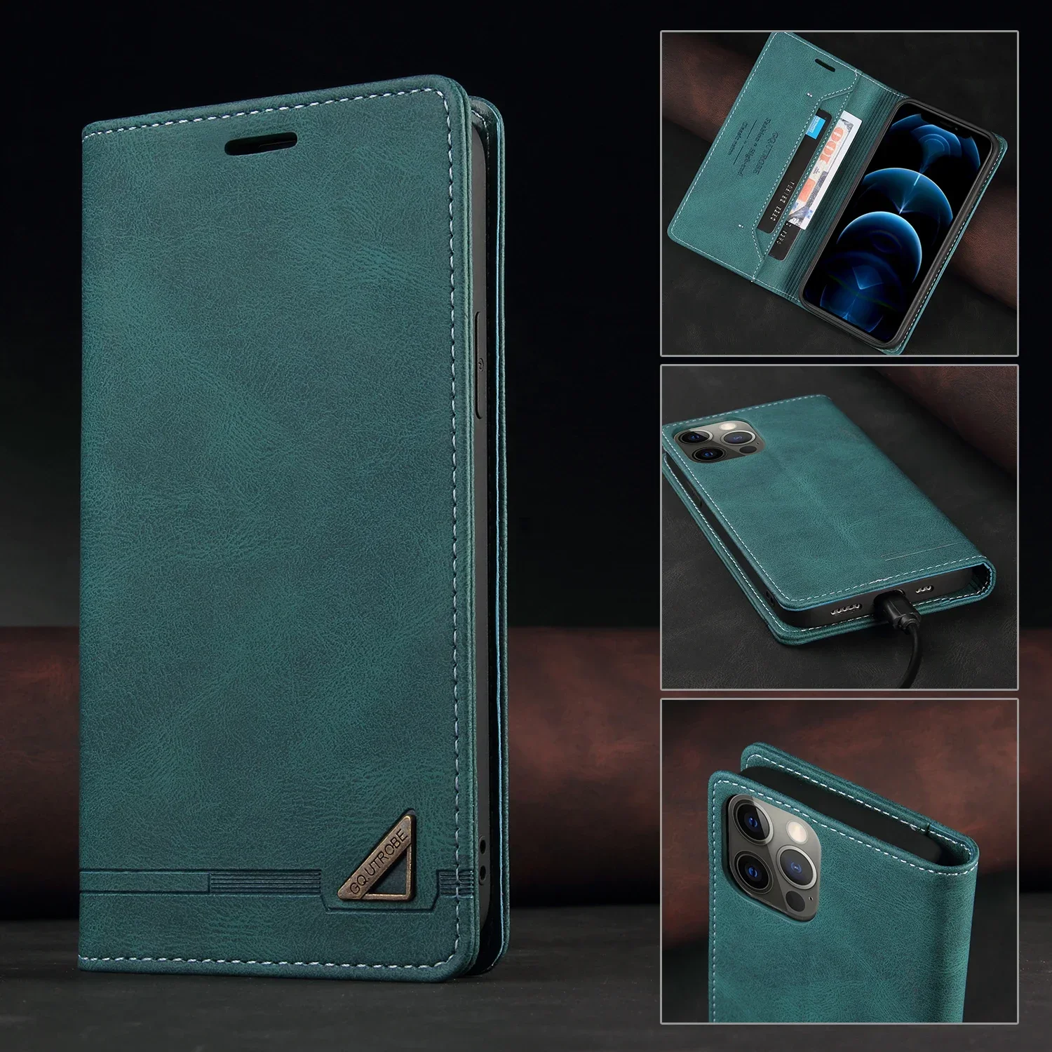 Elegant Anti-Theft Luxury Leather Wallet Phone Case