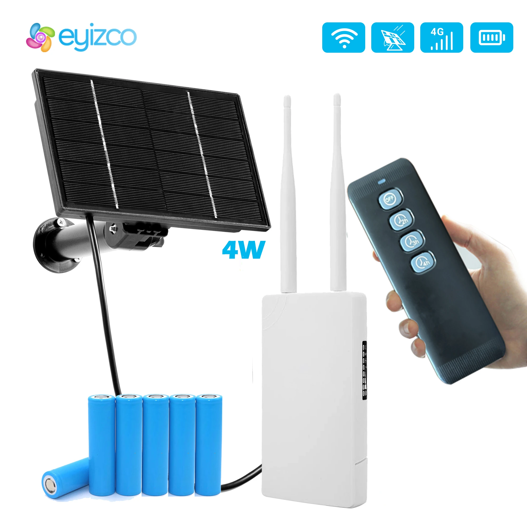 4g Router Solar Powerd Wifi Wireless Outdoor 18650 Battery Gsm Sim Card