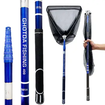 2.1m/3.0m/4.0m Portable Folding Fishing Net with EVA Handle