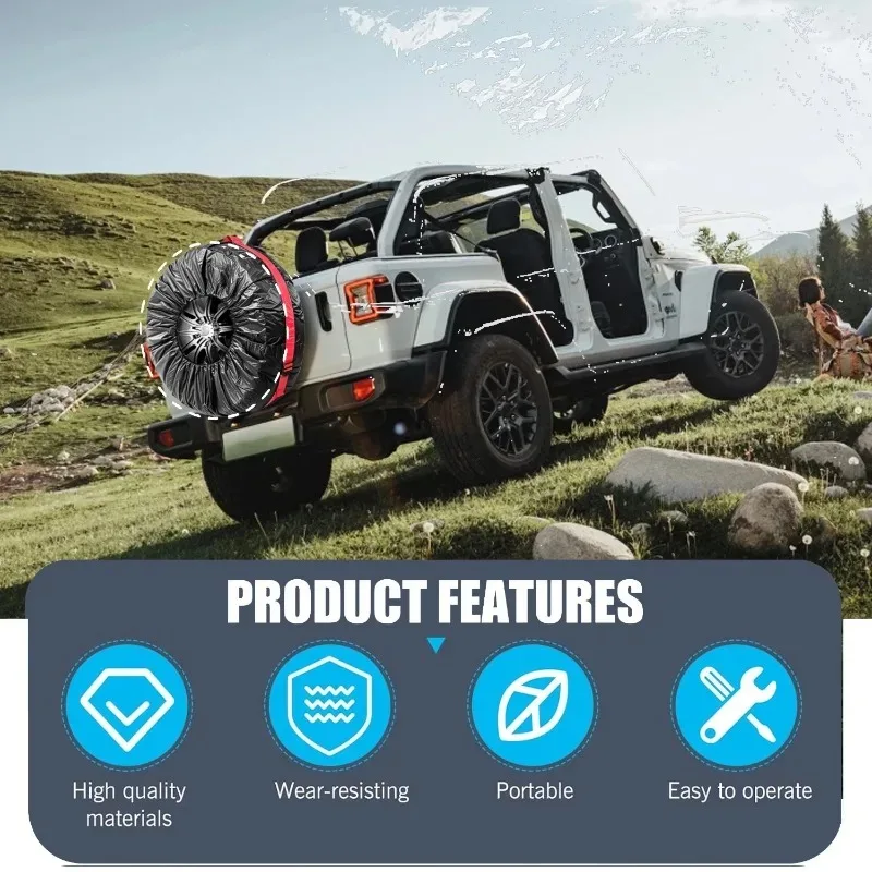 Universal Car Cover Storage Bag Large Waterproof Dustproof Foldable Pouch with Handle for Truck SUV Tire Cover Garage Storage