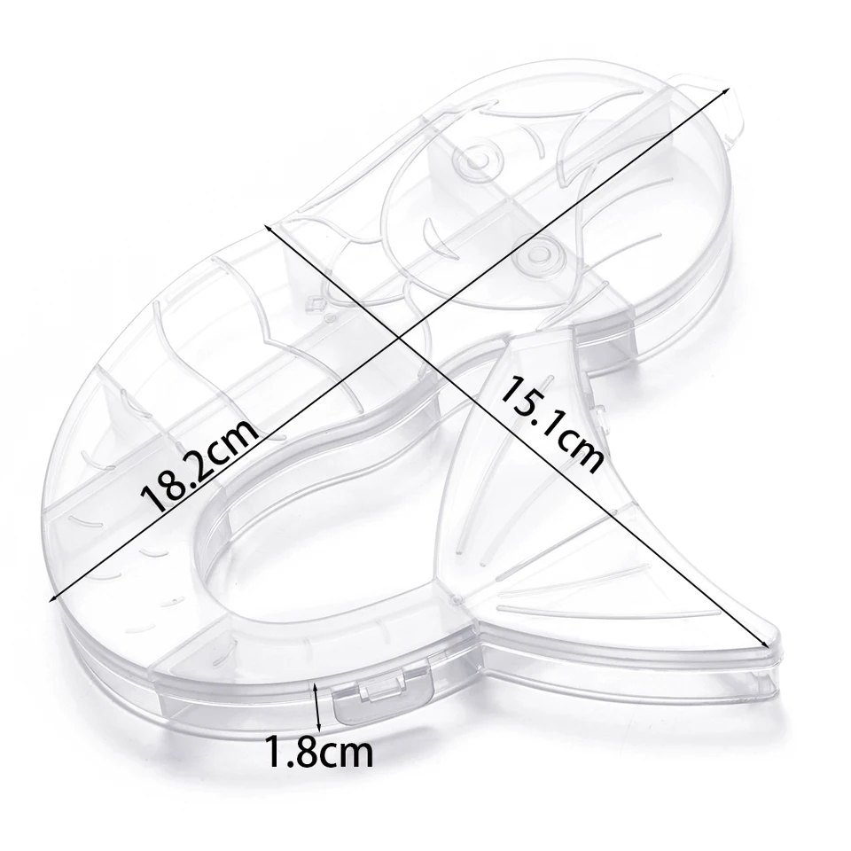 6 Scatole Organizer In Plastica Trasparente - Contenitori Per Gioielli, Perline, Piccoli Accessori, 8,5x8,5cm - 3
