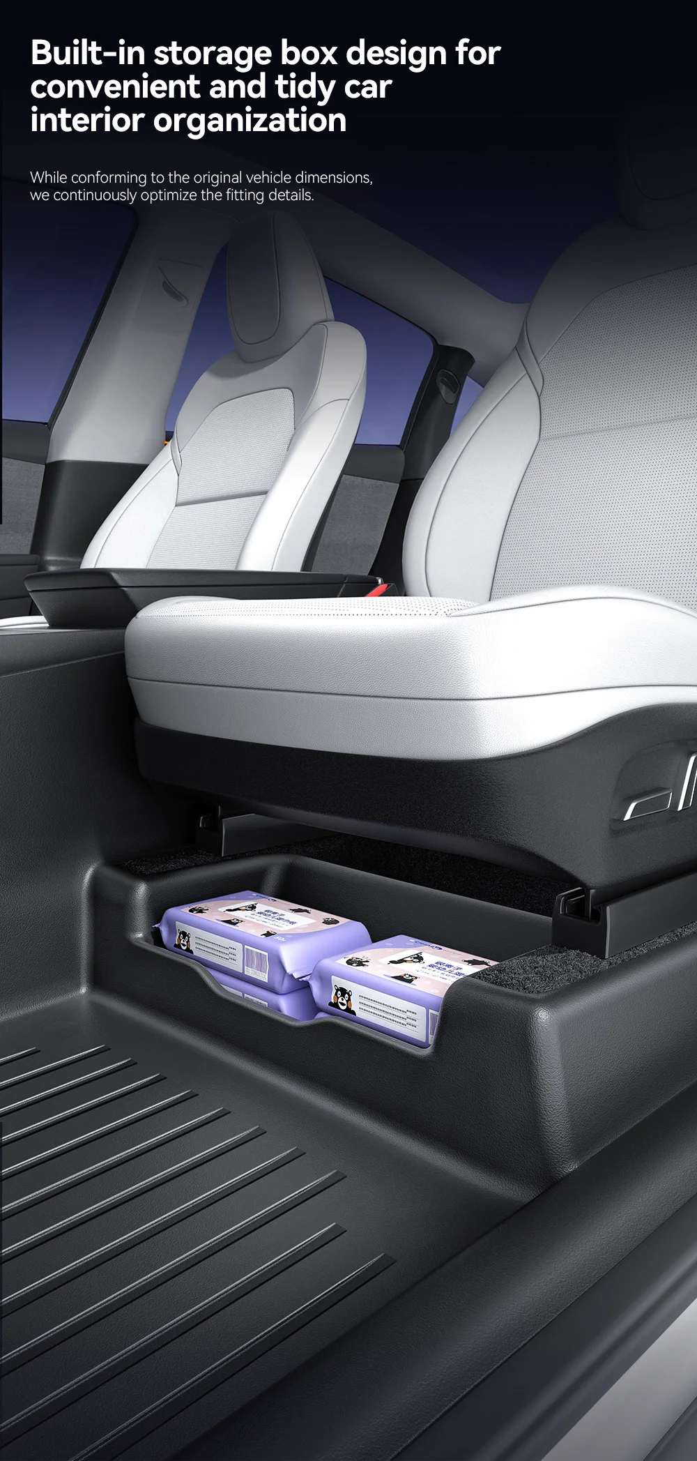 YZ Juniper 360 Full Cover TPE Floor Mats For Tesla Model Y 2025 2026 image 6