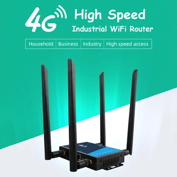 4G WiFi Router Industrial Grade 4G Broadband Wireless Router 4G LTE CPE Router With Sim Card Slot Antenna Firewall Protection 2