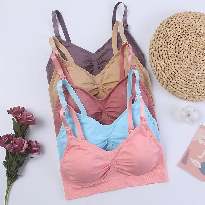 Nursing Bra Maternity Bras Wirefree Nursing Bra Pregnancy Clothes Prevent Sagging Breastfeeding Women Breathable lactancia Bra