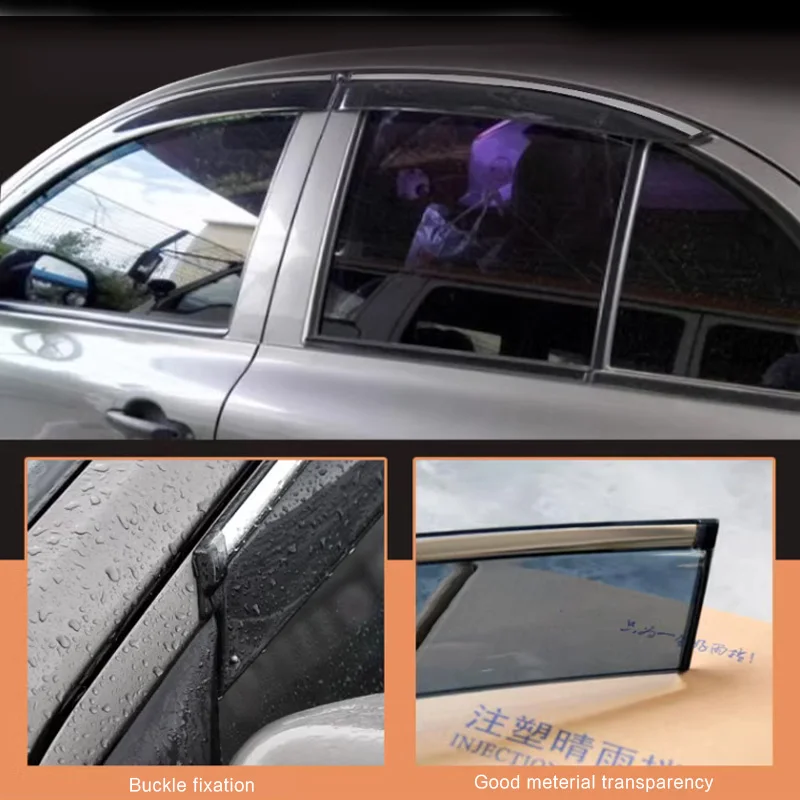 For Nissan March K13 Door Window Visor Weather Vent Deflectors Rain Shields