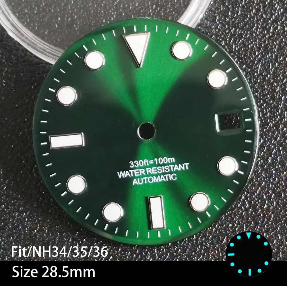 Custom Blue Luminous Multi-Color Calendar Watch Dial Replacement Accessory