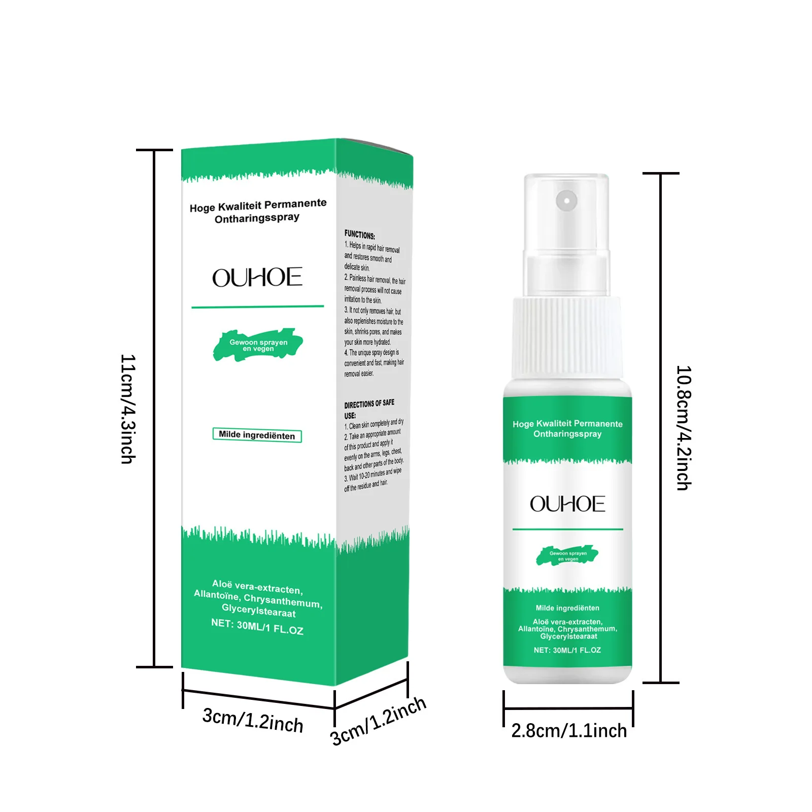 Spray depilatorio indolore per ascelle gambe e braccia_voghion.com