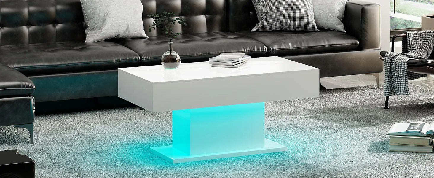 white coffee table