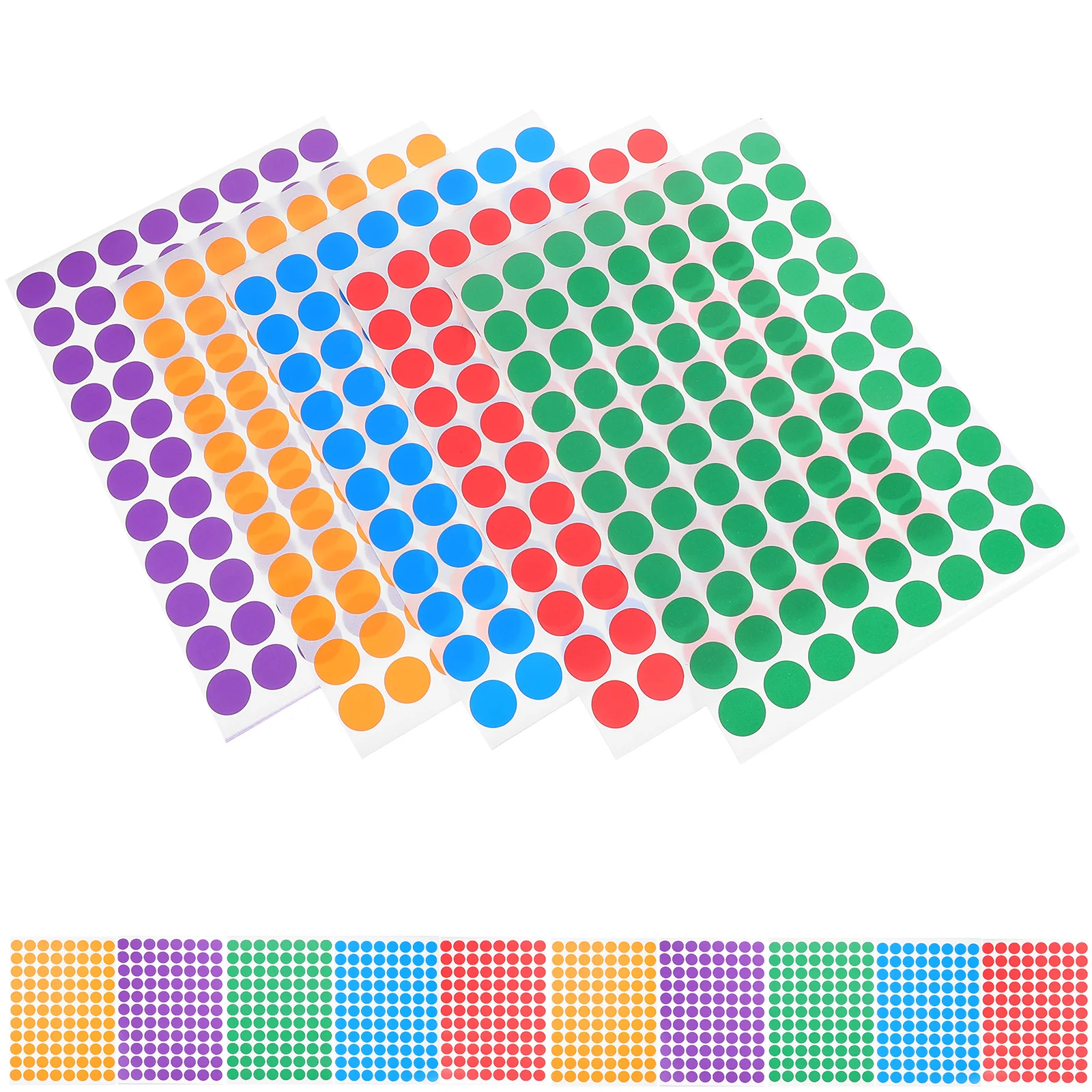 

15 Sheets Label Stickers Classified Marking Dot Blank Name Labels Adhesive Circle Child