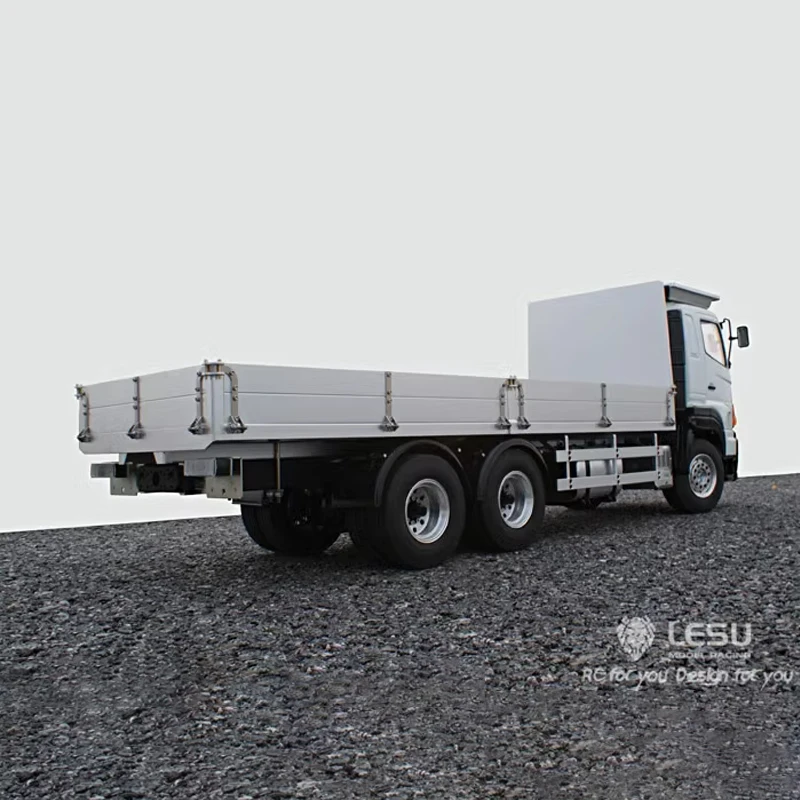 1/14 simulation truck 6X4 flatbed truck RC remote control metal transporter modified model LESU 3