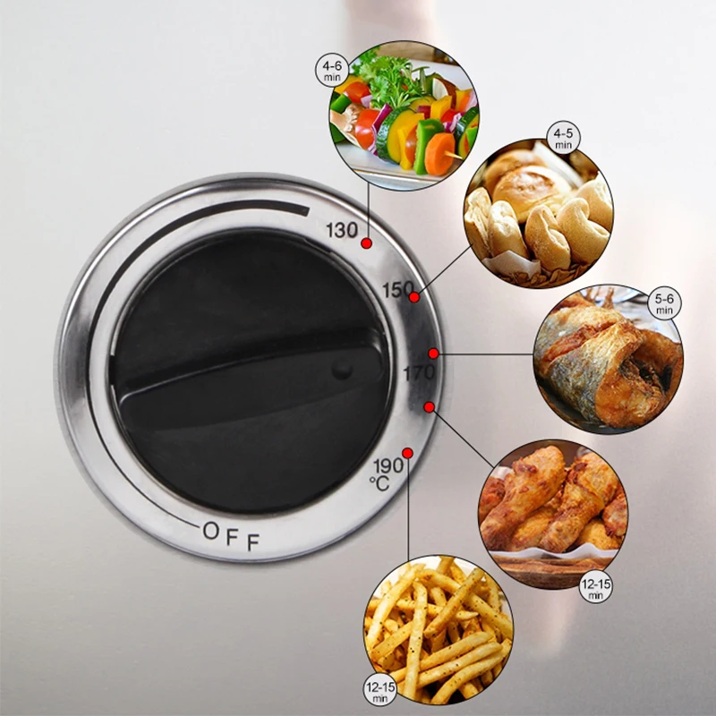 Electric fryer Mini fryer Household small round French fries machine fried chicken wings constant temperature frying stove