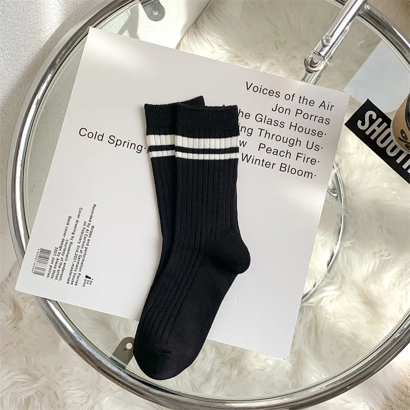 Sports Socks 5pairs Combed Embroidered Letter Big R College Style Women's Socks