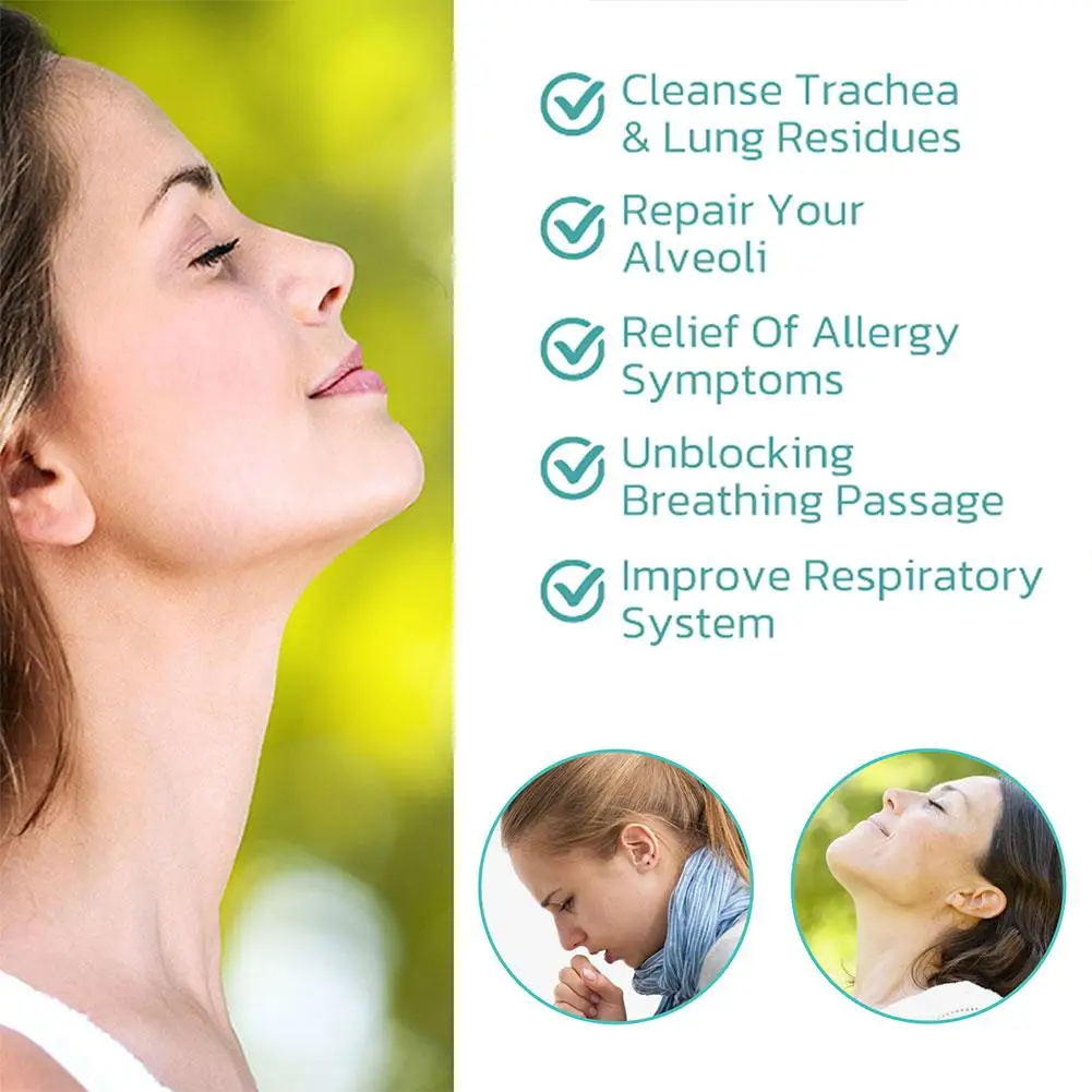 Herbal Lung Spray Lung Cleansing Spray Mist Support Clean Inflammation Relieve Sore Quit