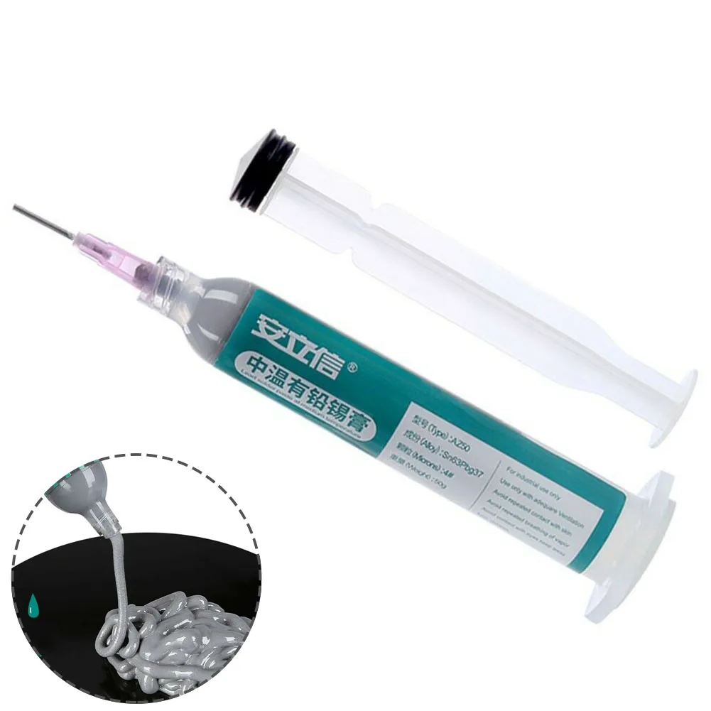 50g Solder Paste Syringe BGA Tin Solder Paste Leaded Sn63/Pb37 Syringe