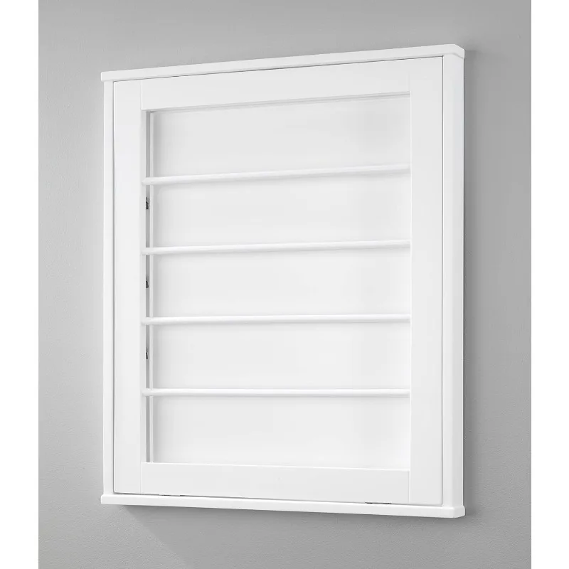Whitmor MDF, Wood, Steel Wall Mounted Drying Rack for Storage, White 4