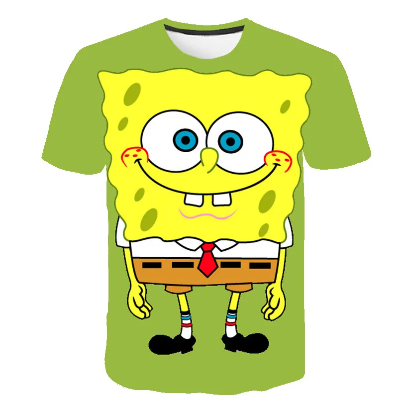 baby pink cotton t shirt Children's T-shirts baby clothes Kid boys girls SpongeBobs casual tops, Japanese anime cartoon games casual hip-hop style t shirt toddler girl	