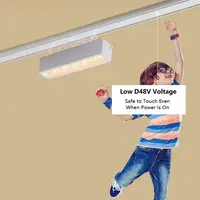 Surface Mount 6MM Ultra Thin Magnetic Track Light White Black Modern Linear Spotlight for Living Room Home Magnet Track Lamps 2