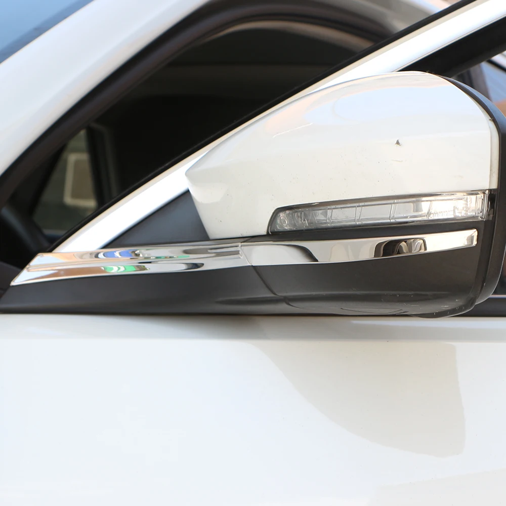 For Volkswagen Vw T-Roc Troc Rearview Mirror Cover Trim Car Stickers 2017 - 2022 Stainless Steel 4Pcs/Set Accessories
