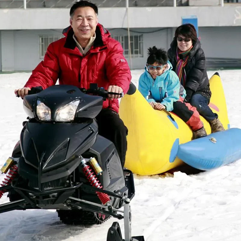 Factory Inflatable Snow Sled Hot Sale Winter Outdoor Amusement Play Game Banana Snow Tube Toys