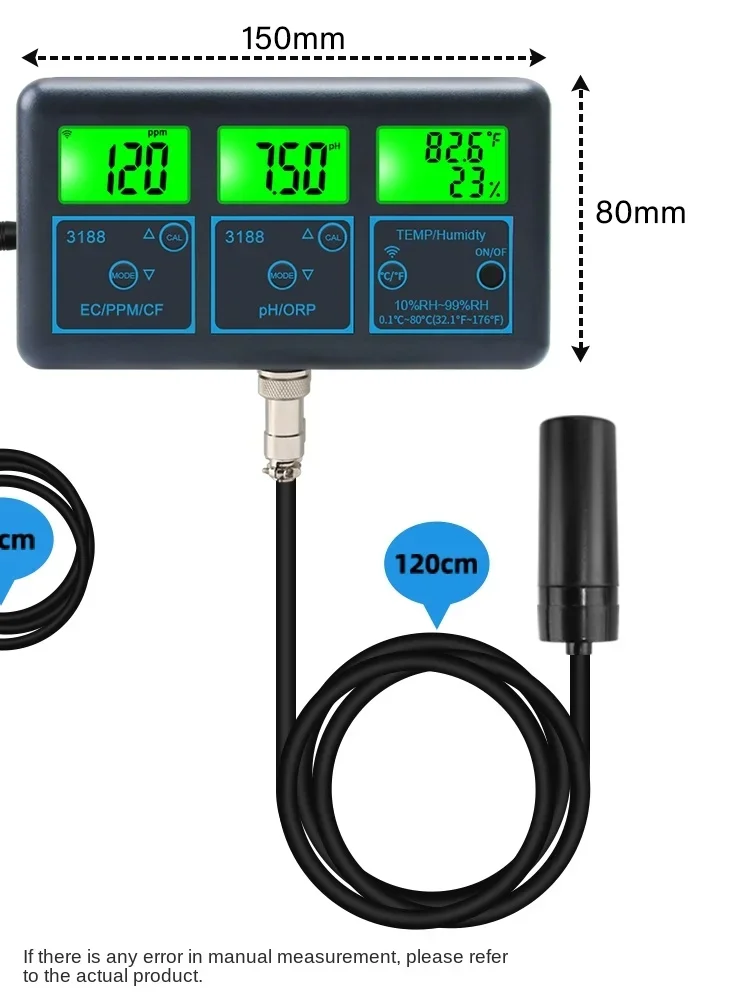 

Intelligent graffiti WIFI water quality monitor pH detection of nutrient solution for hydroponic of seven-in-one fish tank