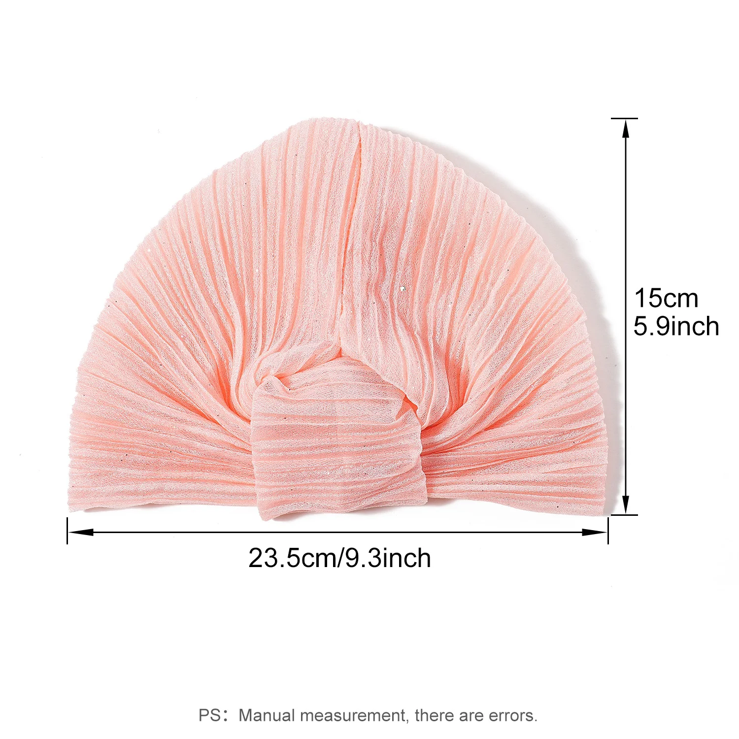 Women's Solid Color Knotted Turban Fold Chemo Cap Cancer Hat Hair Loss Headscarf Head Wrap Headband 3