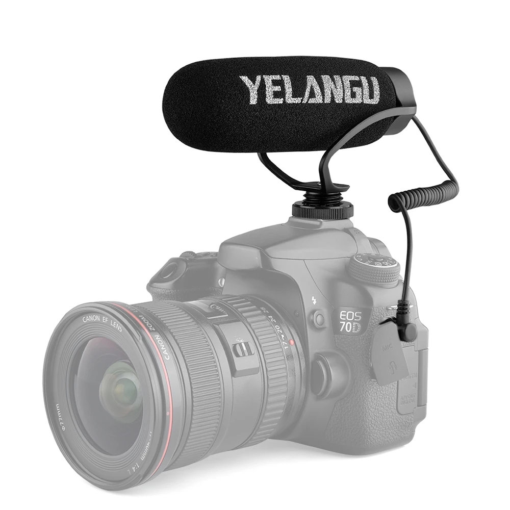 Description Picture 3 of itemYELANGU On-camera Microphone with Windproof Foam & 3.5mm Audio Cable for DSLR Camera & DV Camcorder