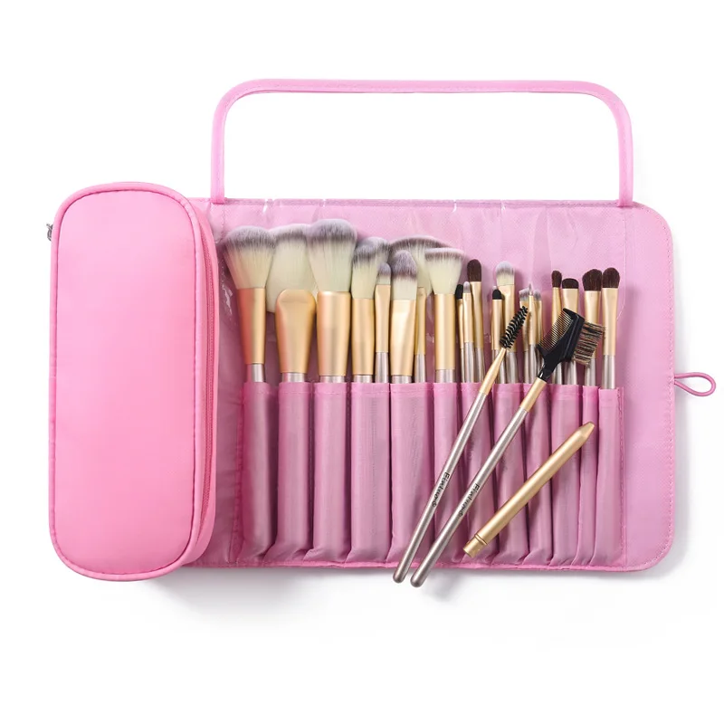 Makeup Organizer Makeup Bag Women's Cosmetic Brush Bag Travel Organizer Makeup Brushes Fold Tools Rolling Bags Waterproof Nylon Case