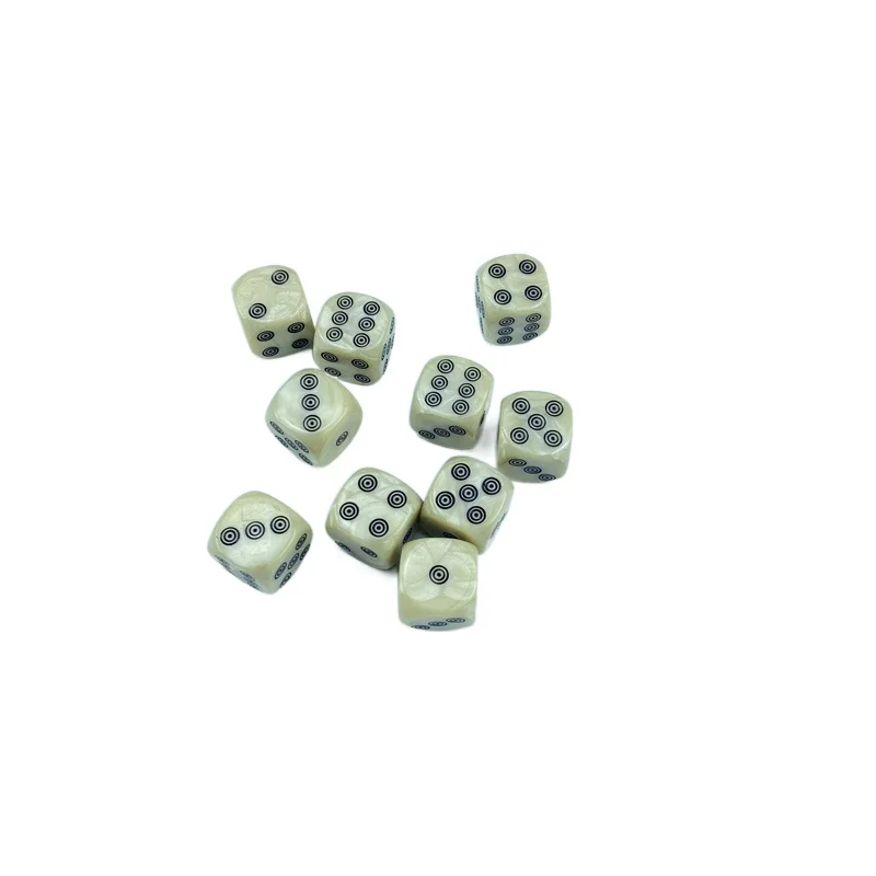 

10Pcs 16mm Multi Color Six Sided Spot D6 Pearl Stripe Playing Games Dice Set Opaque Dice For Bar Pub Club Party Board Game