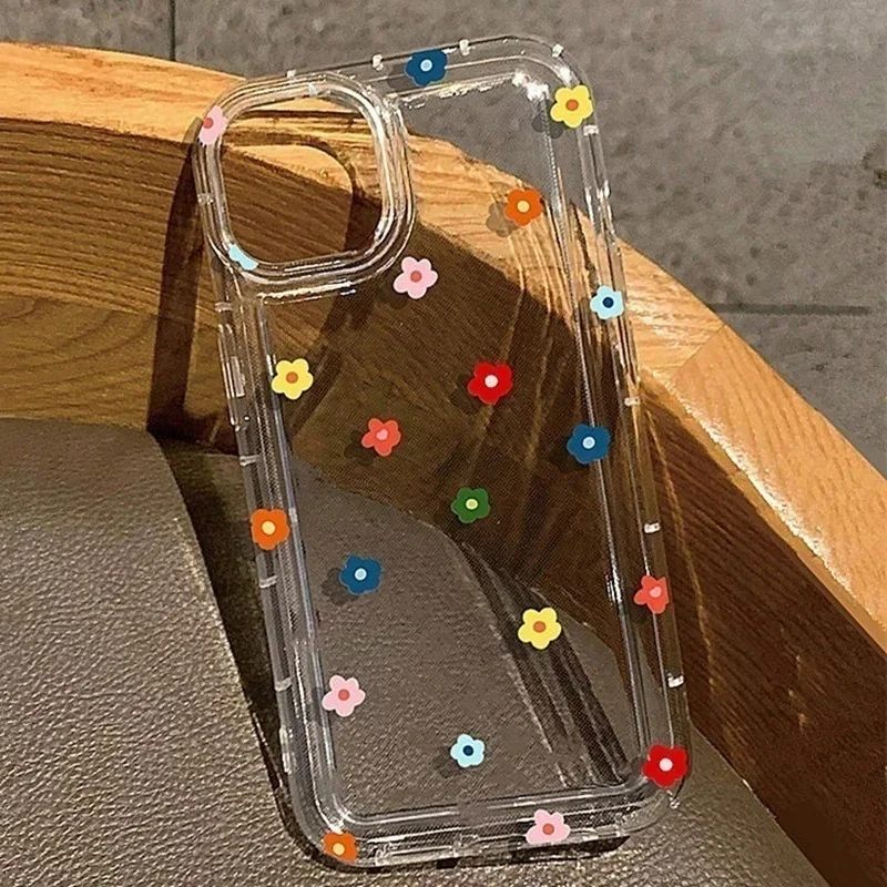 Adorable Pink Bow and Flower Print Clear Phone Case