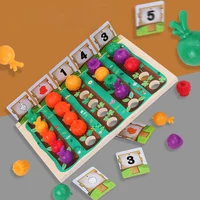 Montessori Early Education Toys Vegetable Fruit Color Shape Sorting Toy Math Counting Games Wooden Toys For Toddlers 3-6 Years 2