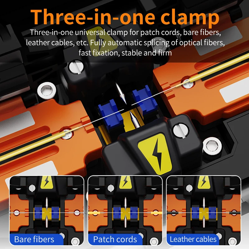 M5 Optical Fiber Fusion Splicer, FTTH Fiber Optic Splicing Machine, Support Multiple Languages