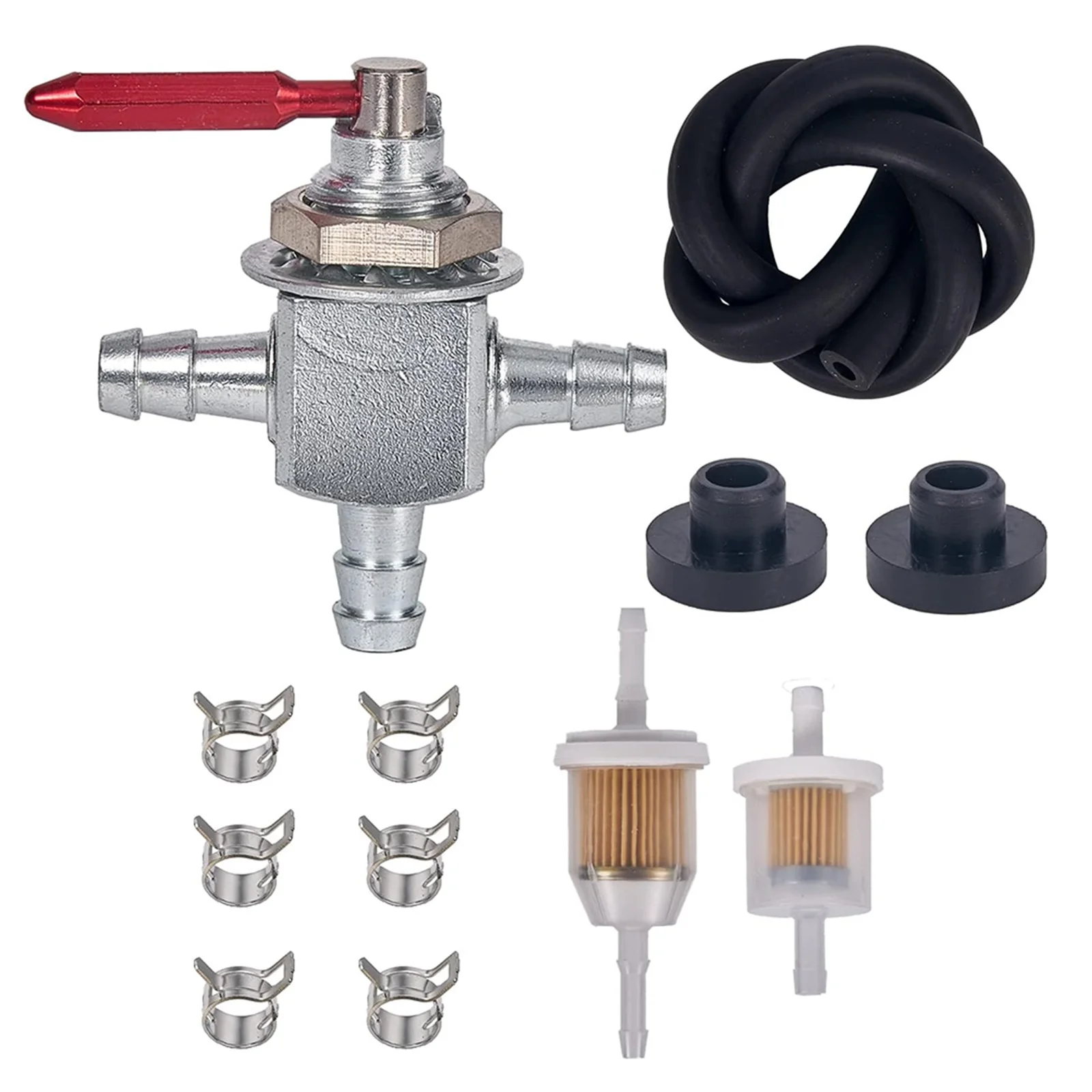 

Fuel Line Steel Fuel Oil Gas Petcock Replacement Complete Package Dual Tank Configuration High Quality Construction