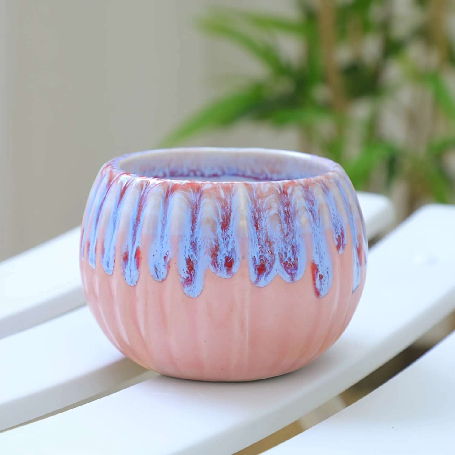 Colorful 4pcs Ceramic Succulent Pot Set-Ideal for Colorful Cactus & Horticulture in Small Spaces